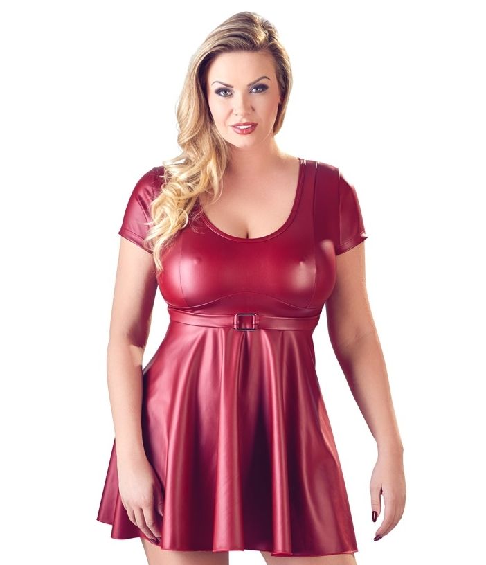 Rotes Empire-Kleid