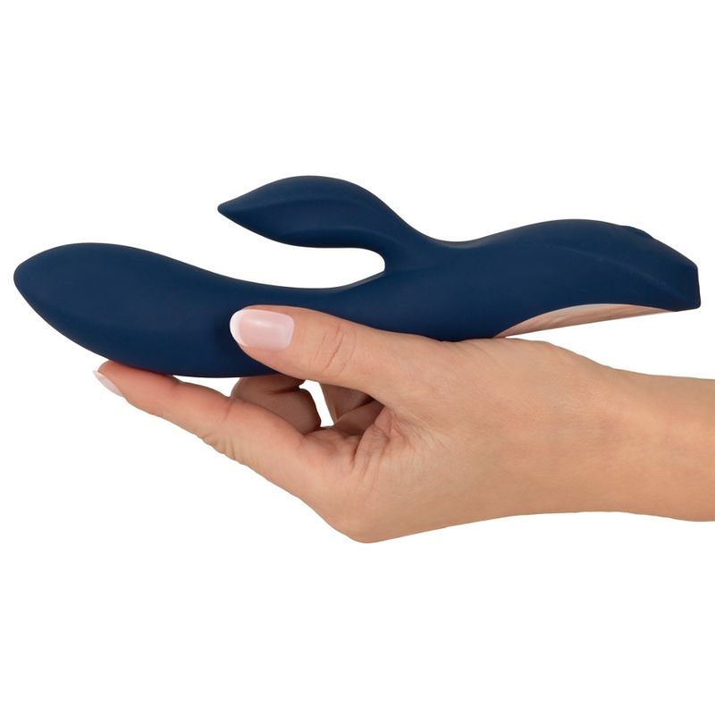 Magic Silver Rabbit Vibrator Blue: Dual Stimulation, 2 Motors, 10 Modes