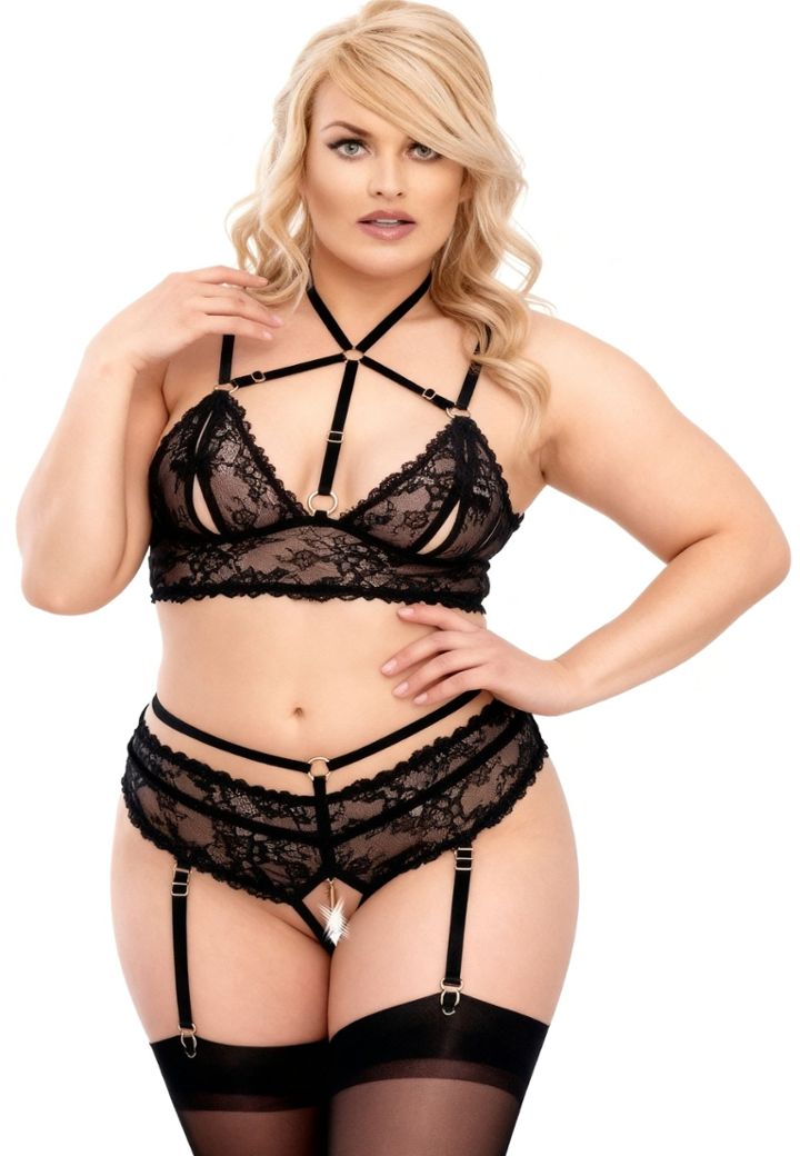 Rosélia — Σετ δαντέλα & βελούδο, ouvert και εκρηκτικό