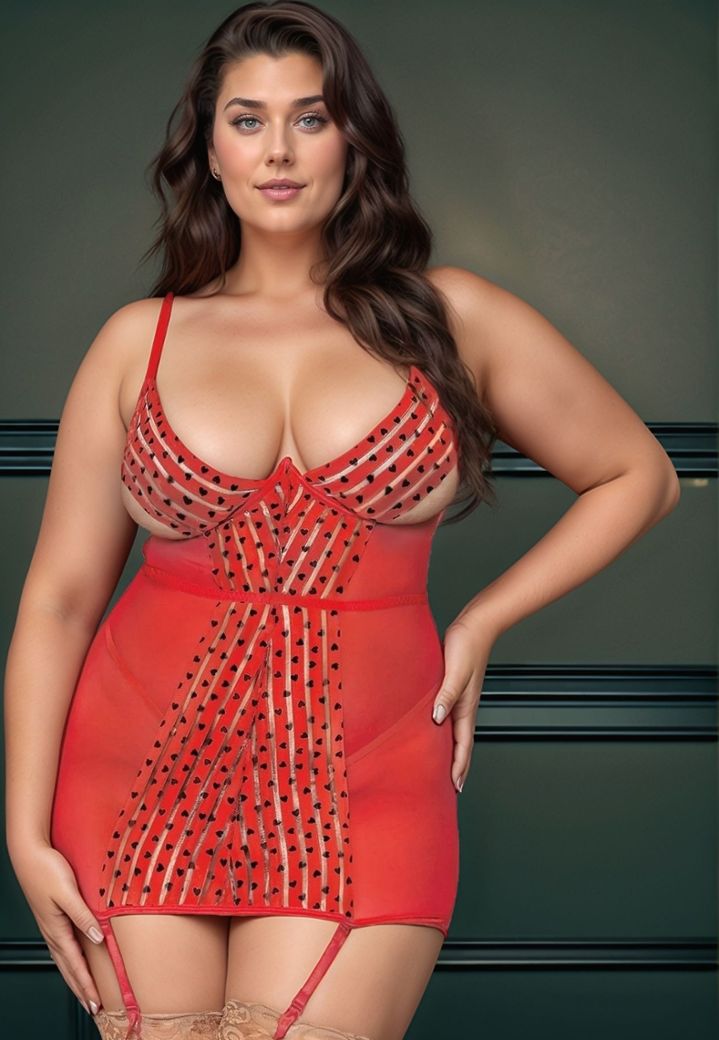 Corpete Elisya vermelho romântico