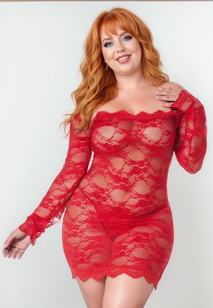 Negligé kant lange mouwen: boothalslijn en comfort