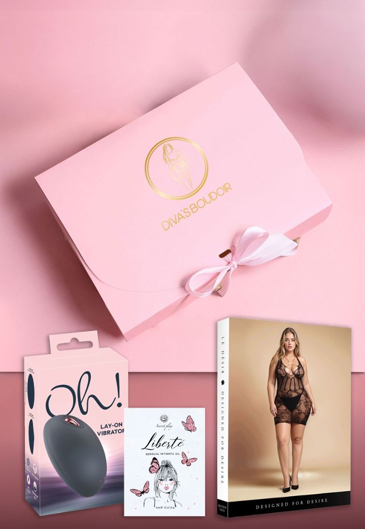 Set Sensation Douce: Abito Bodystocking, Vibromassatore, Cura Intima