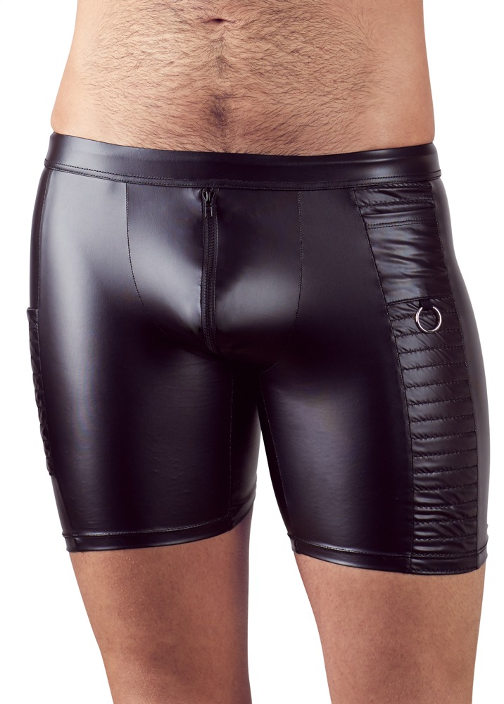 Long boxer in imitation leather