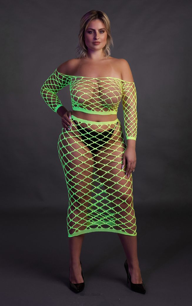 Glow top and skirt set