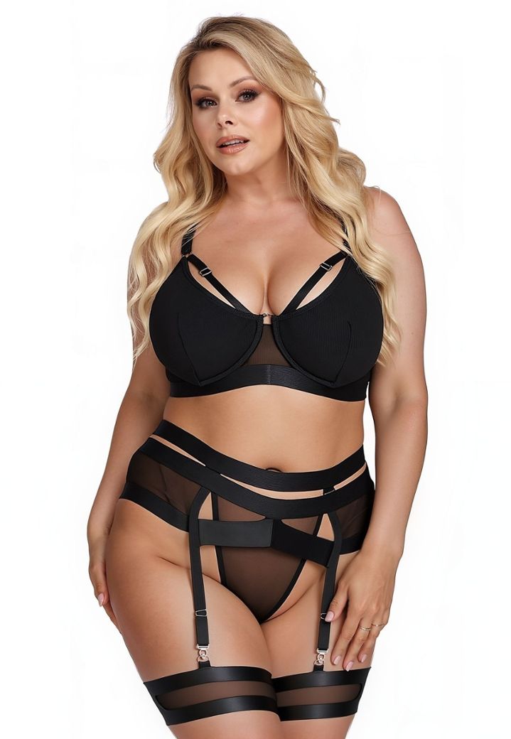 Greta Set: Netz und Satin für einen Ultra Sexy Look