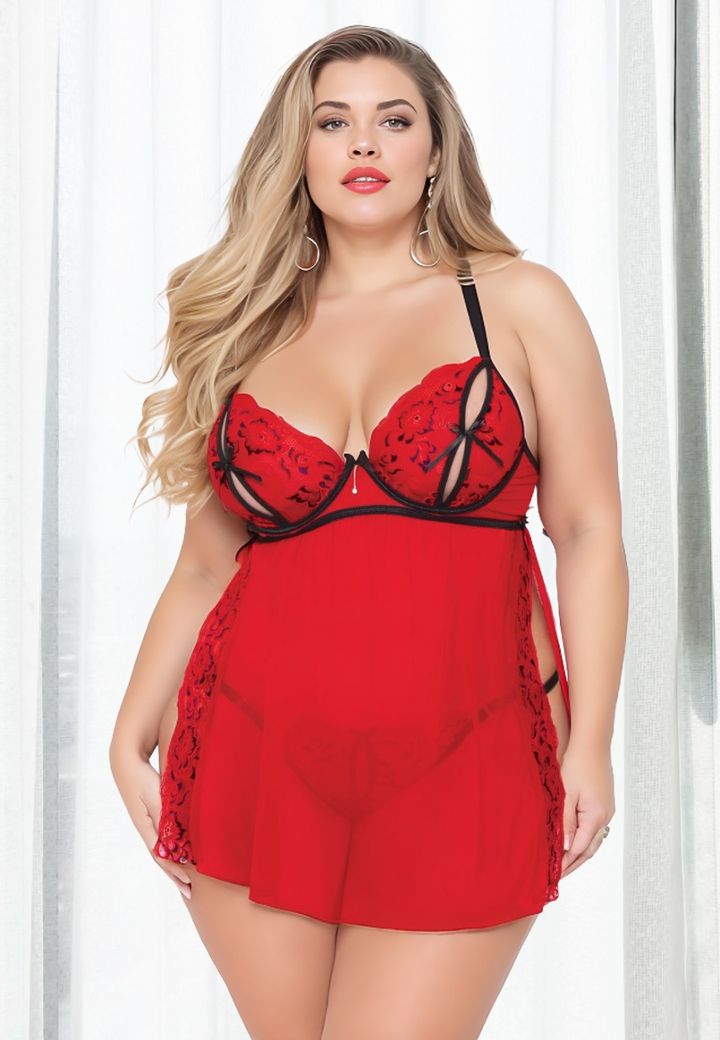 Babydoll en splitstring