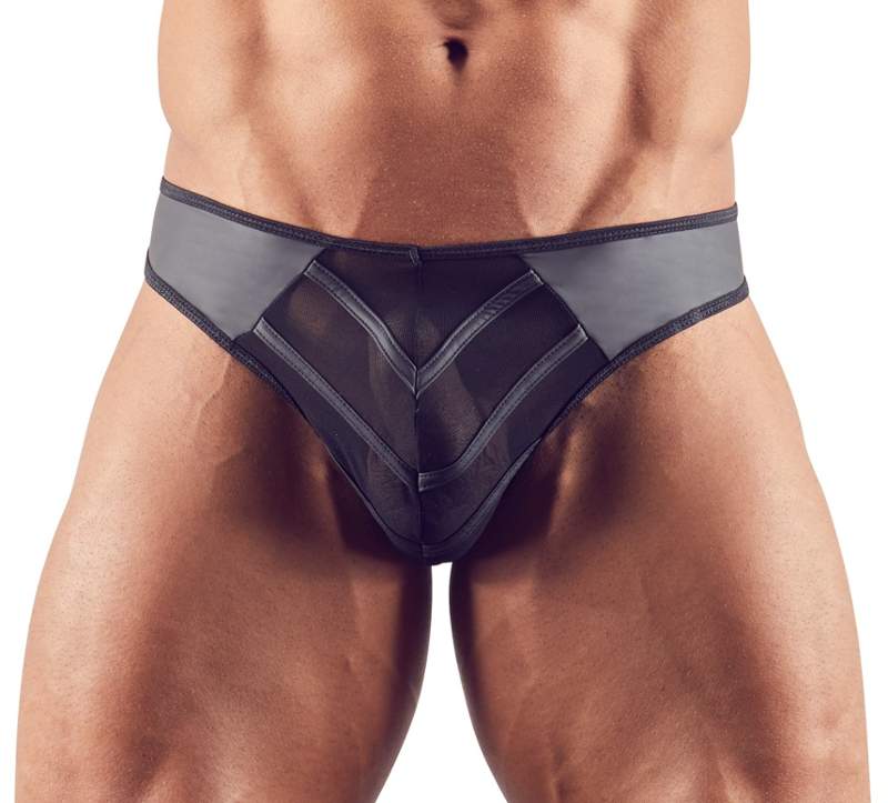 Microfiber and imitation leather thong